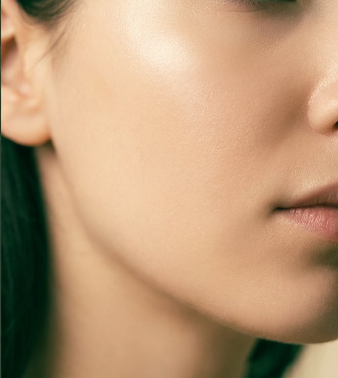 After acne care, clear, calm skin
